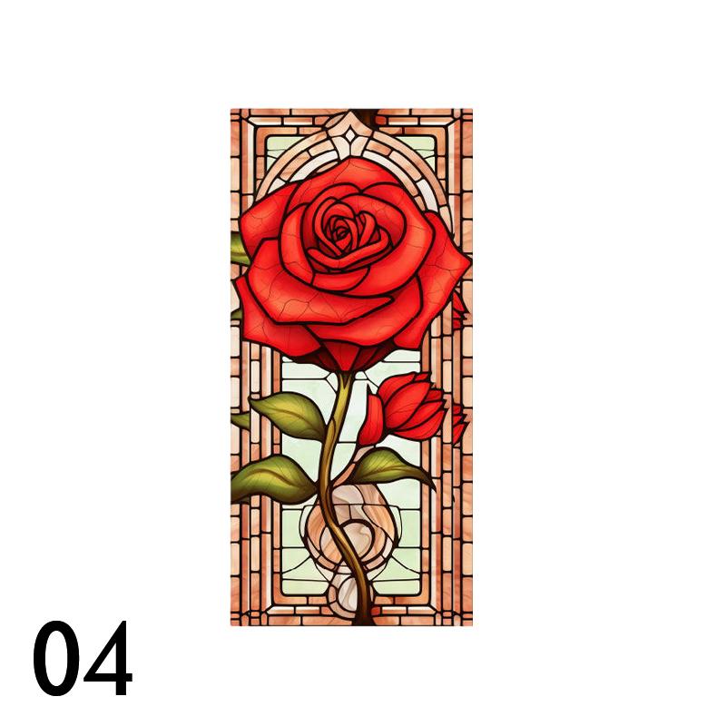 Colorful Stained Glass Film Self-adhesive Frosted Opaque Window Film Toilet Hotel Club Art Decoration Privacy Window Films