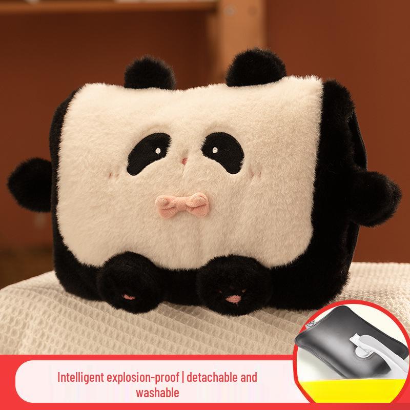 Rechargeable Plush Hot Water Bottle Hand Warmer - Cute Explosion-Proof Design for Baby Girls, Winter Use.