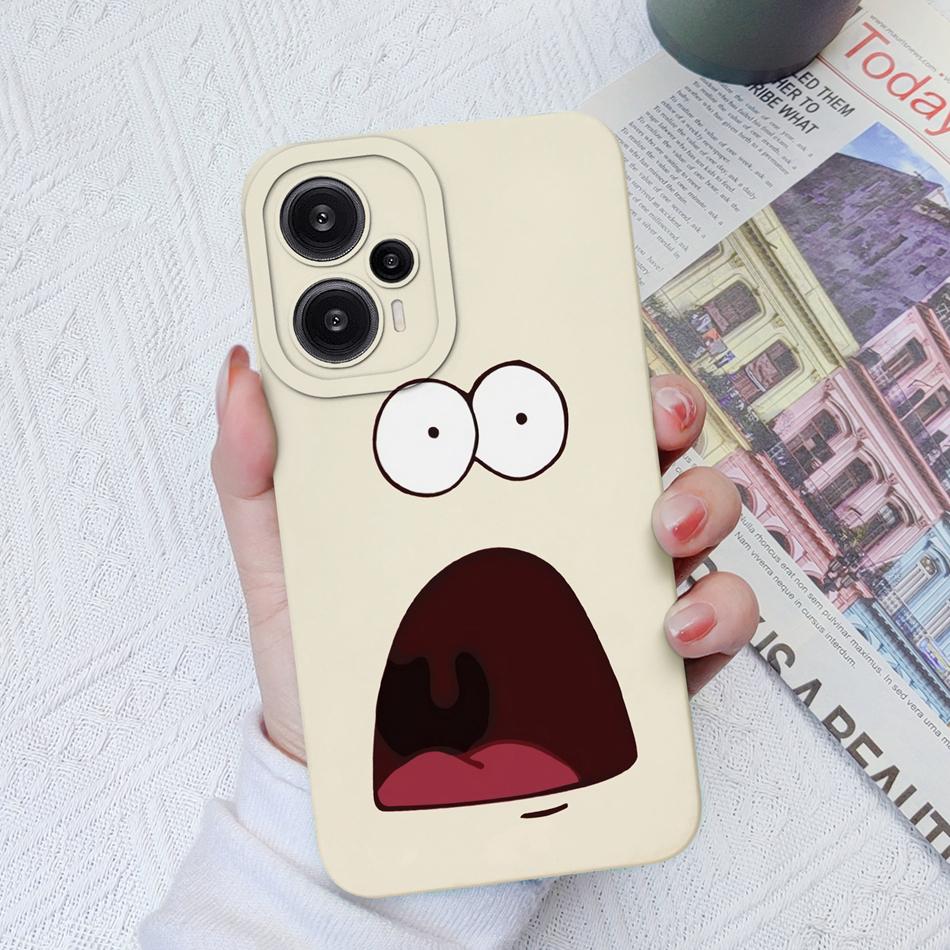 Case For Poco F5 Pro Painted Flowers Soft Liquid Silicone Camera Lens Protection Back Cover For Xiaomi Poco F 5 F5Pro Protectors