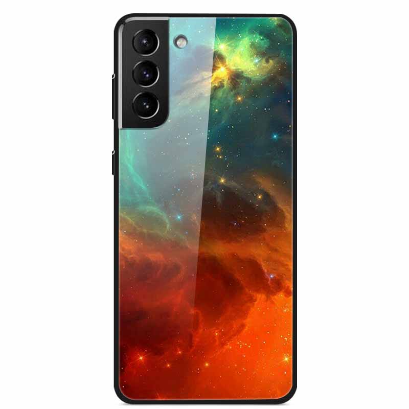 For Samsung S22 5G Cases S22Plus S22Ultra 5G Tempered Glass Hard Back Cover for Samsung Galaxy S22 Plus Case S22Ultra S22+ Cover