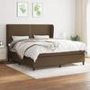 3127904 vidaXL Divan Bed with Mattress Dark Brown 180x200 Cm