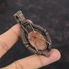 Sunstone Gemstone Copper Pendant Wire Wrapped Pendant Rainbow Moonstone Handmade Pendant Anniversary Gift Wire Wrapping Sunstone Jewelry
