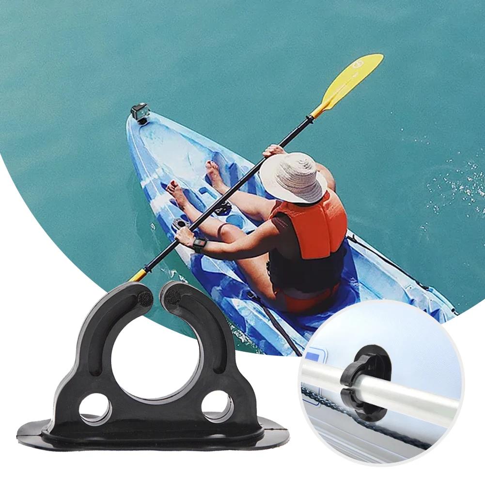 2/4PCS Black Applicable To Open Paddle Buckle Kayak Paddle Holder Clamp Plastic Inflatable Boat Paddle Holder Kayak Accessories