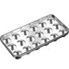Stampi per Cubetti di Ghiaccio in Acciaio Inossidabile con Coperchio per Congelatore, Griglia da 18, Metallici, Riutilizzabili, Produttore di Cubetti di Ghiaccio Sferici per Uso Domestico e al Bar