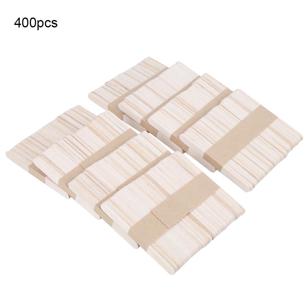 400PCS Wood Ice Cream Sticks for DIY Art Craft Project Wooden Handwork Making Set Accessories