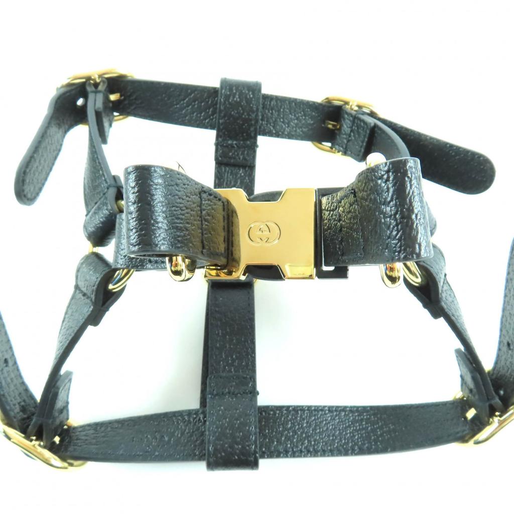 Pristine GUCCI Other accessories Dog harness black leather Women S 692963 Used