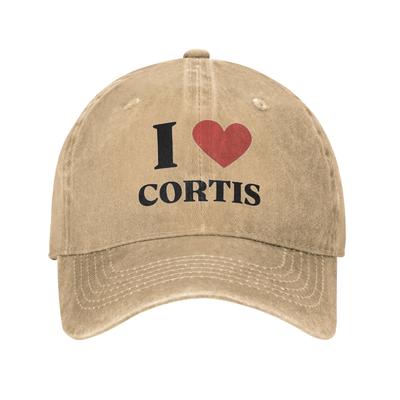 I Love Cortis Washed Baseball Cap  Y2k Funny Sun Trucker Hat Summer Couple Women Running Hippie Baseball Caps