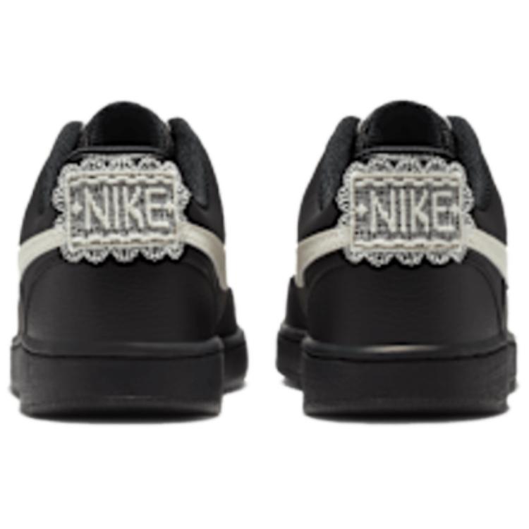 Nike Scarpe da Skateboard Court Vision in Pelle Sintetica Traspirante con Supporto Basse da Donna Nero IR1387-001