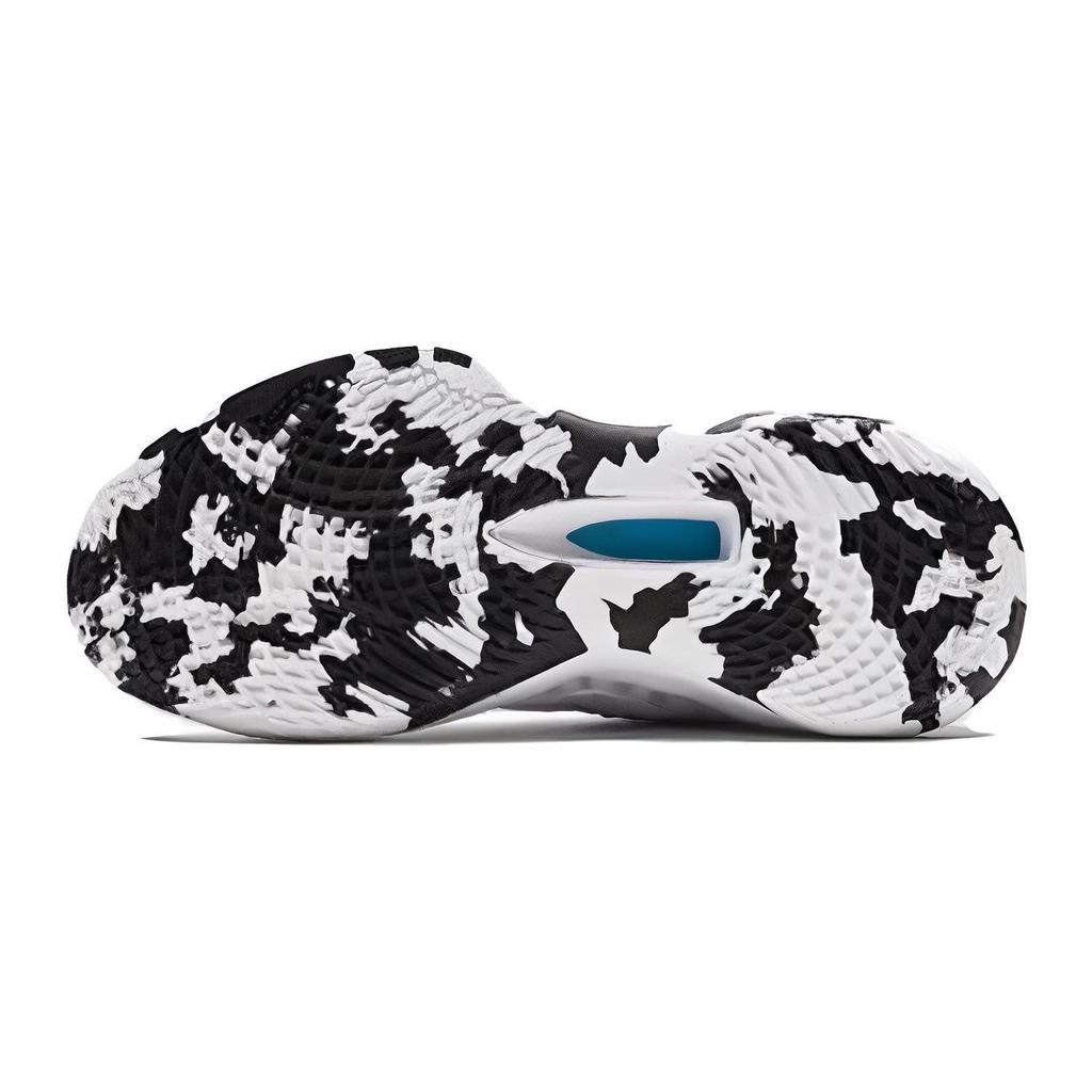 Anta Kids Round Toe Lace-Up Shock Absorbing Wear-Resistant Low-Top Basketball Shoes Kids Sneakers White Purple Blue A312341106-4