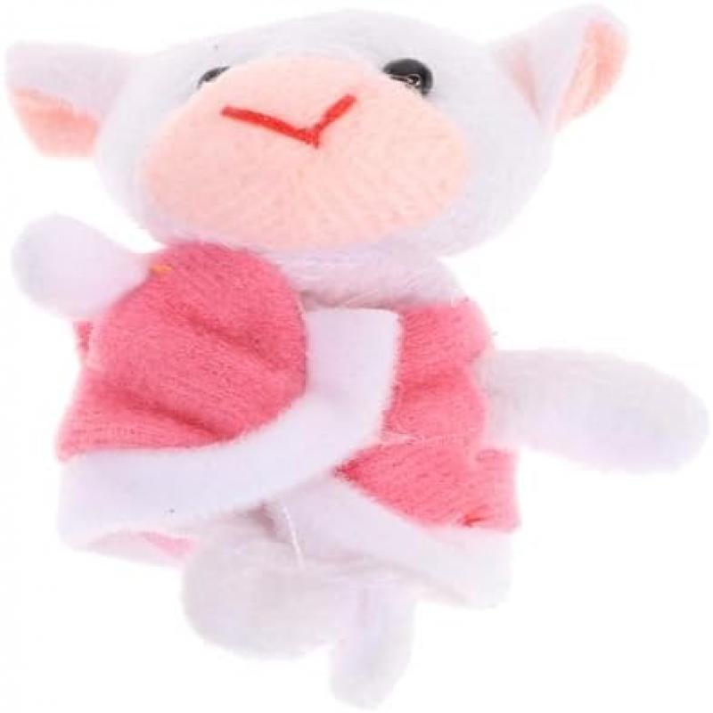 Milisten Wolf and Lambs Finger Puppets Soft Durable Hand Puppets for Interactive Play at Home and School Gifts for Boys and Girls