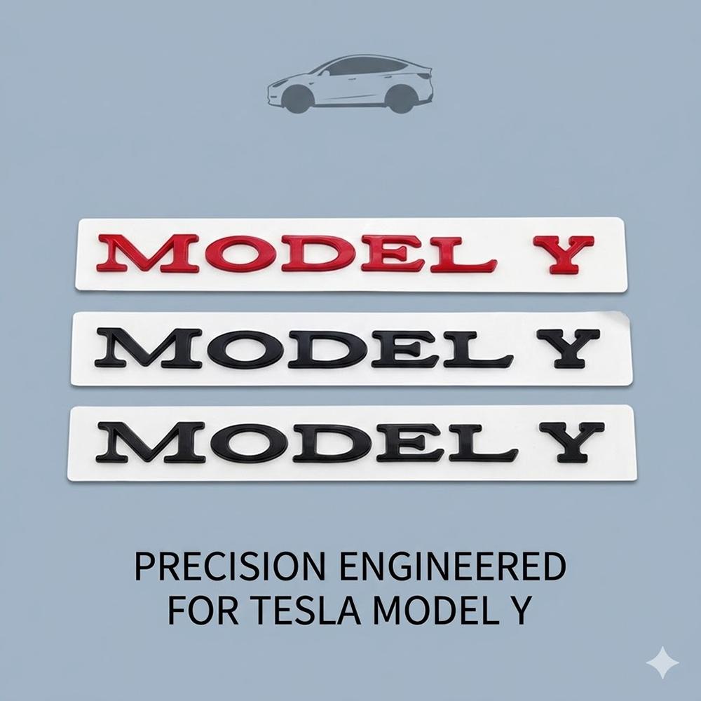 3D ABS Chrome Black Matte Black Car Styling Letters Logo MODEL Y Emblem Badge Sticker Decals For TESLA MODEL Y Auto Accessories
