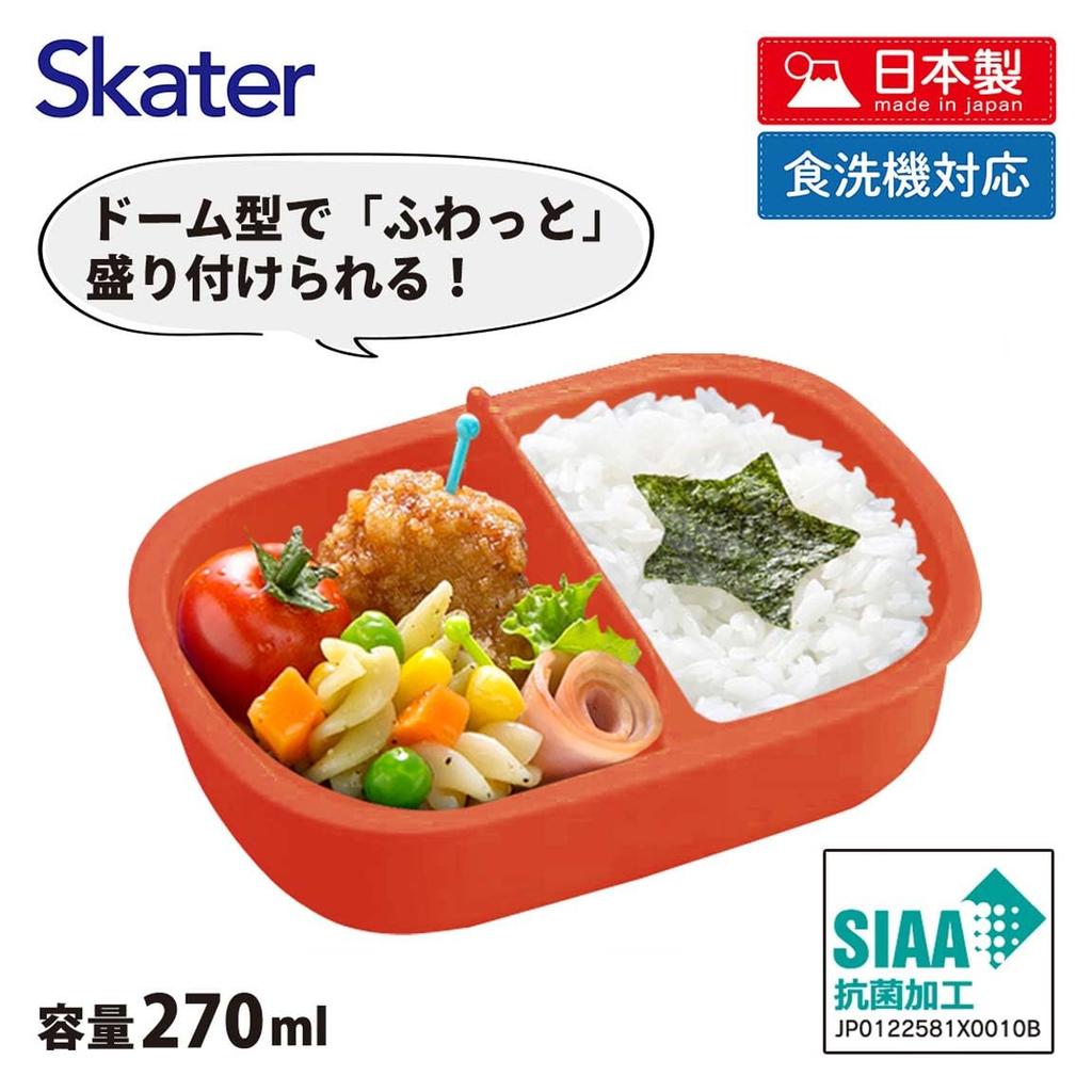 Skater Kids' Small Lunch Box, Single Tier, 270ml, Dome-Shaped, Tomica Design, Made in Japan, QAF1AG-A