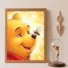 Diamond Art Painting Kit, Suitable for Adults and Beginners, Winnie the Pooh & Bee Shining Painting Craft, Home Wall Decoration, Handmade Gift