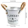 1Pc Retro Iron Creative Letters Decorative Flower Bucket Corrosion Resistant Metal Grass for Artificial Plants