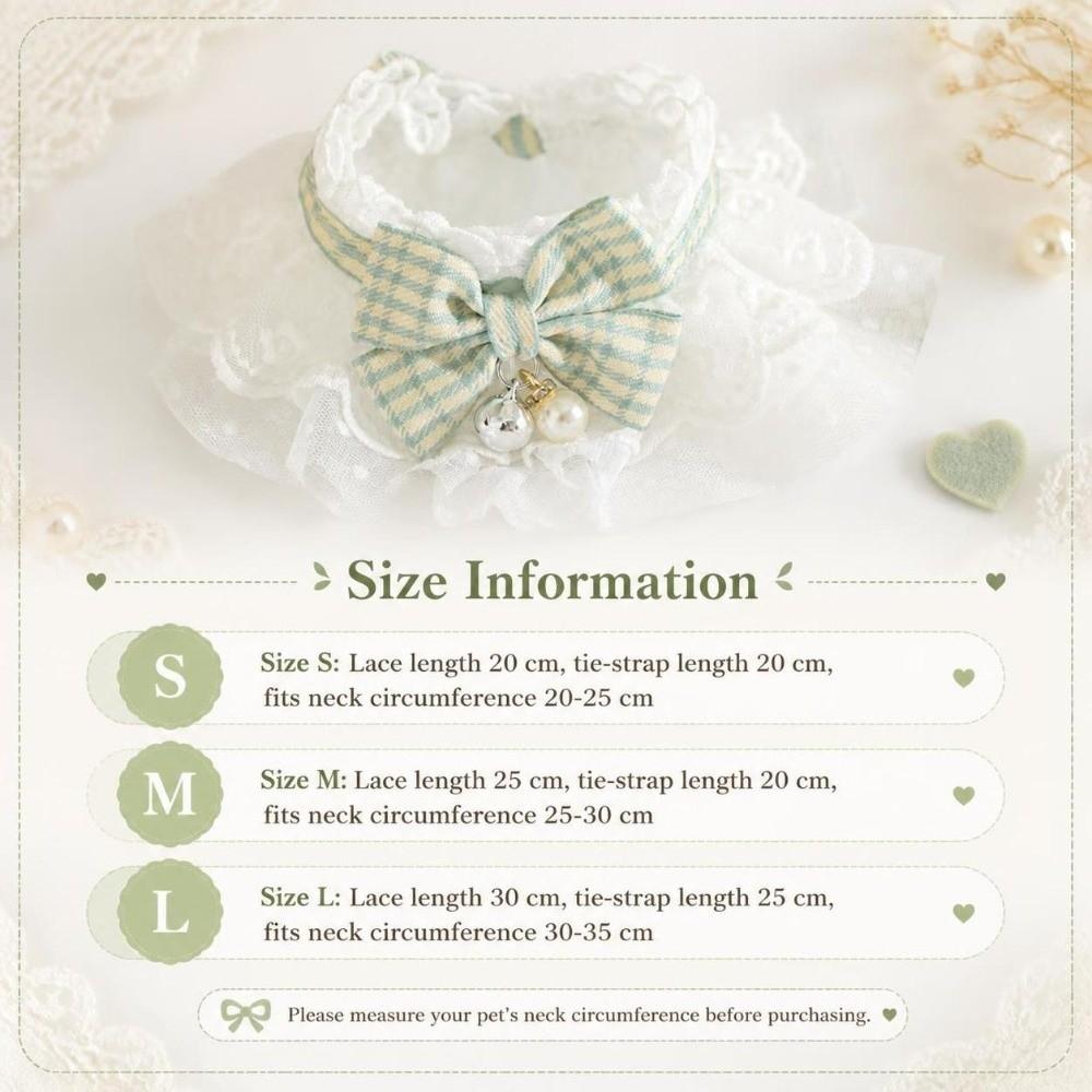 Adjustable Pet Neck Scarf with Bow and Bells Cat Collar Accessory Pet Neckband Daily Wear