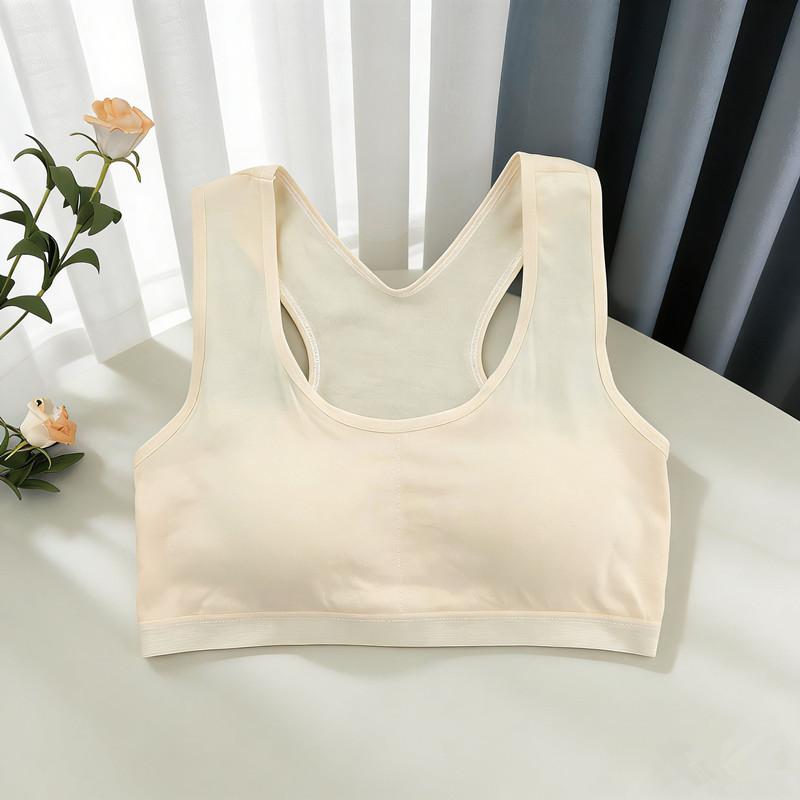 Girls Wireless Sports Training Bra for Students, Developmental Tank Top Kids Tube Top