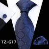 Plaid Men's Tie, Pocket Square & Cufflinks Set (3-Piece) 2025
