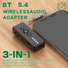 Portable Sound Adapter with Microphone Car Sound Connector Low Latency Wireless Transmitter for Music Streaming Vehicle