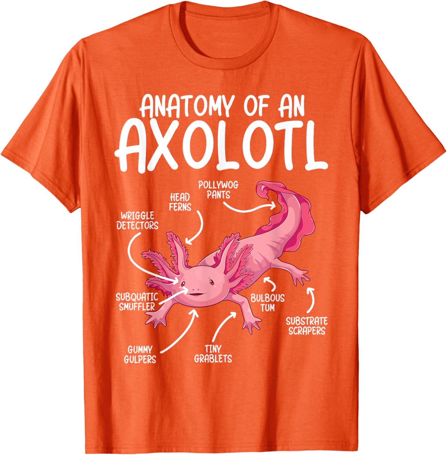 Анатомия аксолотля Забавная Научная Футболка для Любителей Животных Дышащая Хлопковая Футболка 4XL