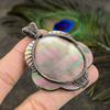 Mother Of Pearl Handmade Copper Wire Wrap Jewelry Pendant 2.64" s4C60