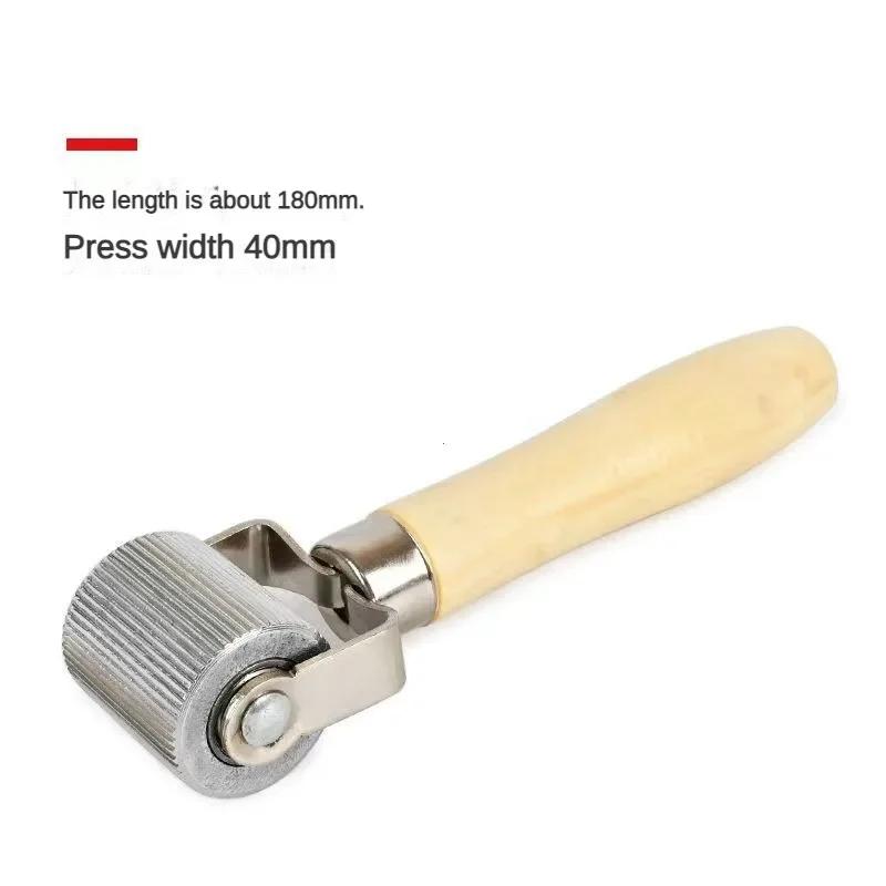 Car Tire Repair Kit Roller Automatic Motorcycle Wheel Repair Overlay Roller With Wooden Handle Car Tire Repair Tool Accessories