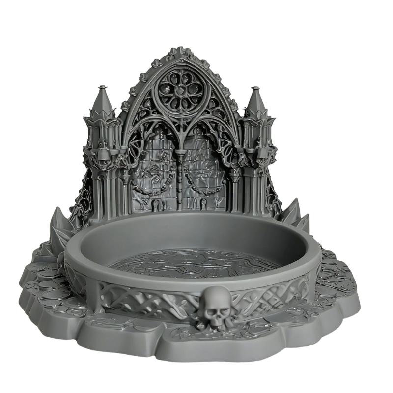 

Castles Decorative Tray for Home Decors Gothic Castles Tray Key Tray Entryway Decors Jewelry Organizers Trinket Dishes серый