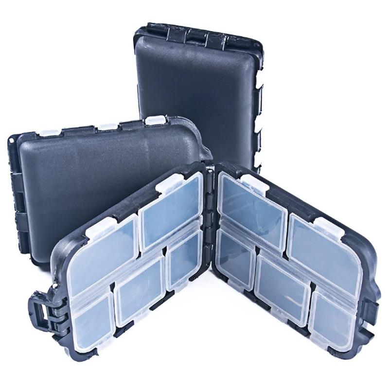 Double Layer Fishing Tackle Box Organizer, Lure Storage Case with Compartments for Spinners Micro Jigs Hooks