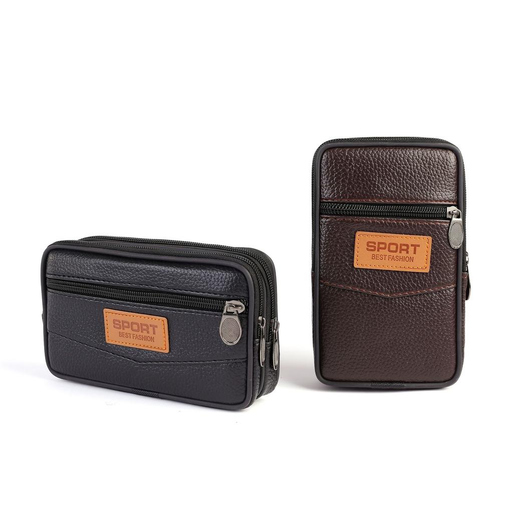 Men'S PU Leather Organizer Wallet - Multi-Layer Phone & Card Holder Spacious For Outdoor Sports & Mountaineering