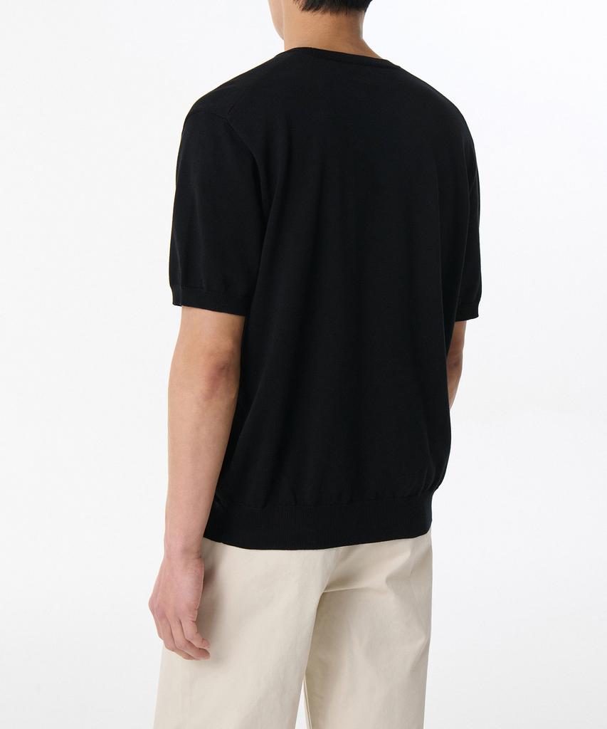 MUSINSA STANDARD Washable Supima Cotton Crew Neck Short Sleeve Knit [Black]