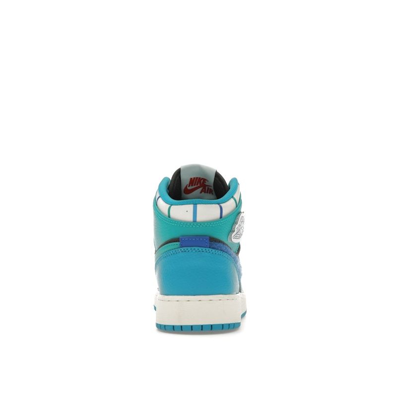 Air Jordan 1 Mid GS, вдохновленные лучшими детскими кроссовками, синий антрацит, ледниково-синий FJ9482-004