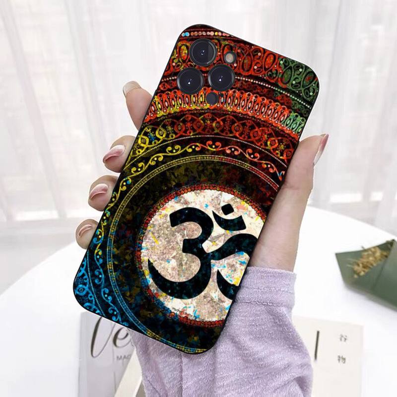 Husa de telefon Aum Om Yoga din silicon moale pentru iPhone 14 13 12 11 Pro Mini XS MAX 8 7 6 Plus X 2020 XR Shell