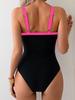 2025 Sexy Tight Drawstring One-Piece Bikini - New European & American Hot Spring Swimwear