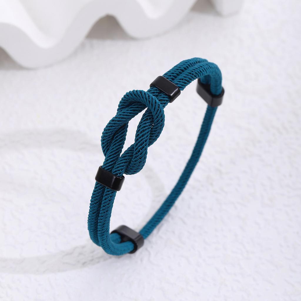 Handmade Milan Rope Adjustable Men Bracelet with Knot Design