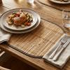 Anti-Slip Woven Oval Placemat Natural Table Mat Lightweight Dining Pad  Dining Decor