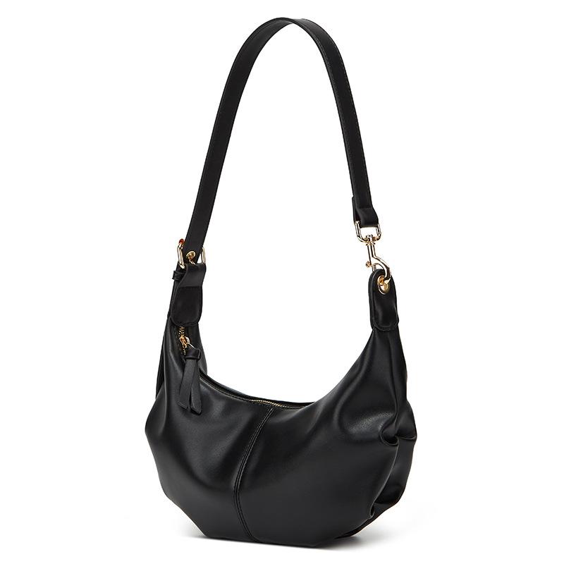Soft Leather-textured Horn Bag Retro and Trendy Fashion Single-shoulder Underarm Cloud Bag Casual Crossbody Dumpling Bag