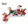 Polar Bear Snowman Figures Christmas Table Edge Sitter Figurine, Tug of War Hanging Character Decor, Handcrafted Seasonal Desk Decor Gnome Santa