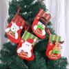 Grote Capaciteit Kerst Gebreide Sokken Geborduurde Streep Kerstsokken Kat Klauw Opknoping Ornamenten Kerstboom Hanger