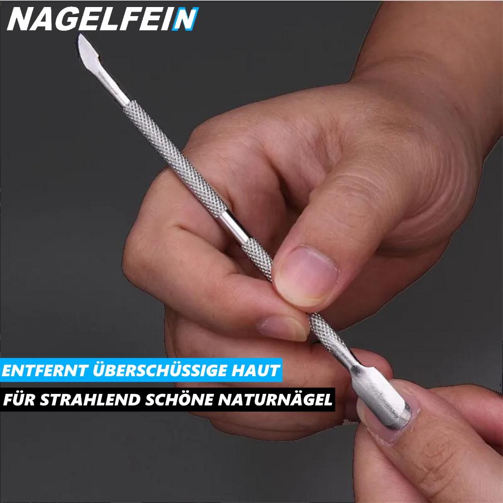 NAGELFEIN Edelstahl Nagelhautschieber Nagelreiniger Nagelhautentferner