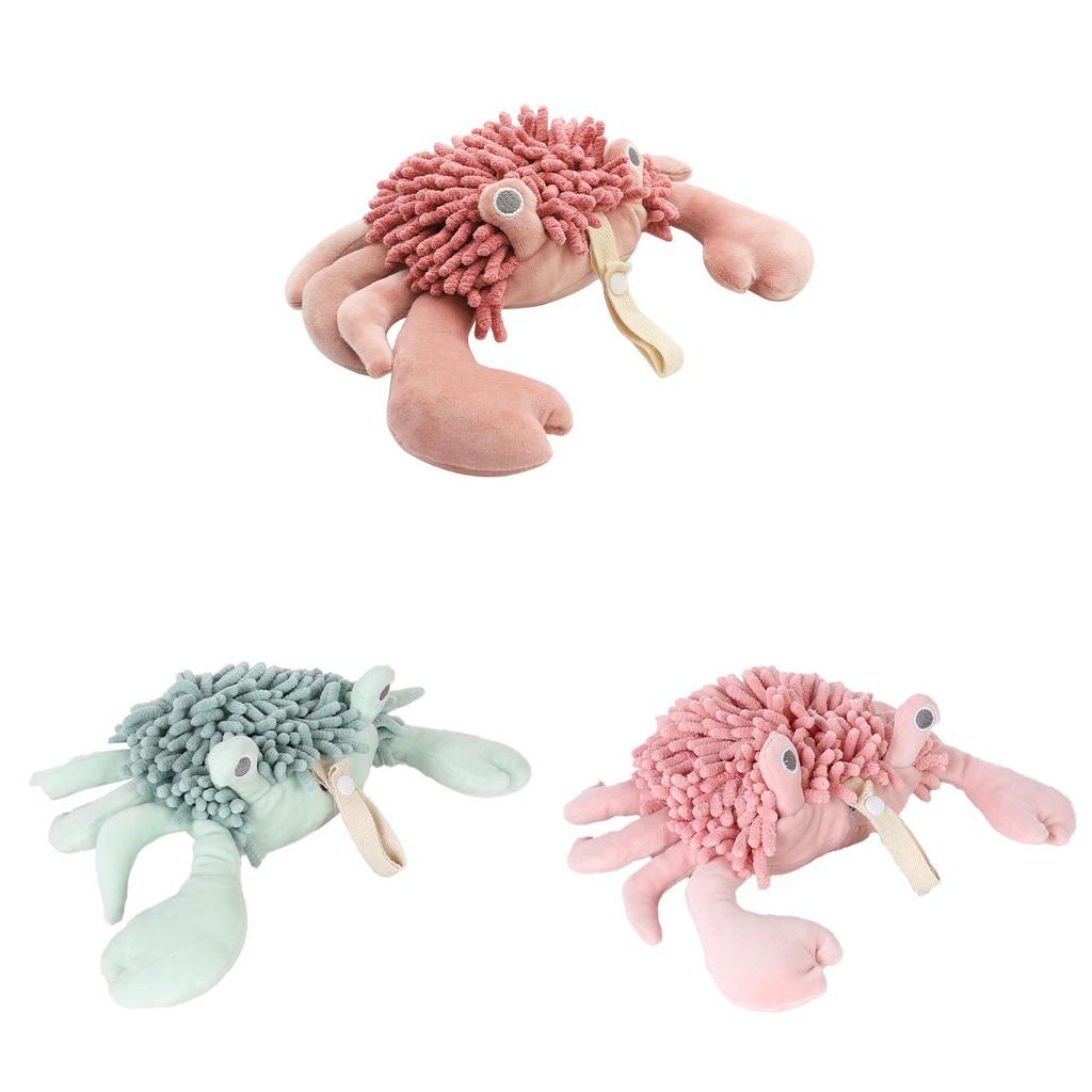 Cartoon Crab Plush Hand Towels With Absorbent Polyester Material For Kids And Home Use