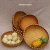 Bamboo Woven Winnowing Basket: Steamed Bun Storage, Vegetable Drainer, Rice Washer, Fruit Holder