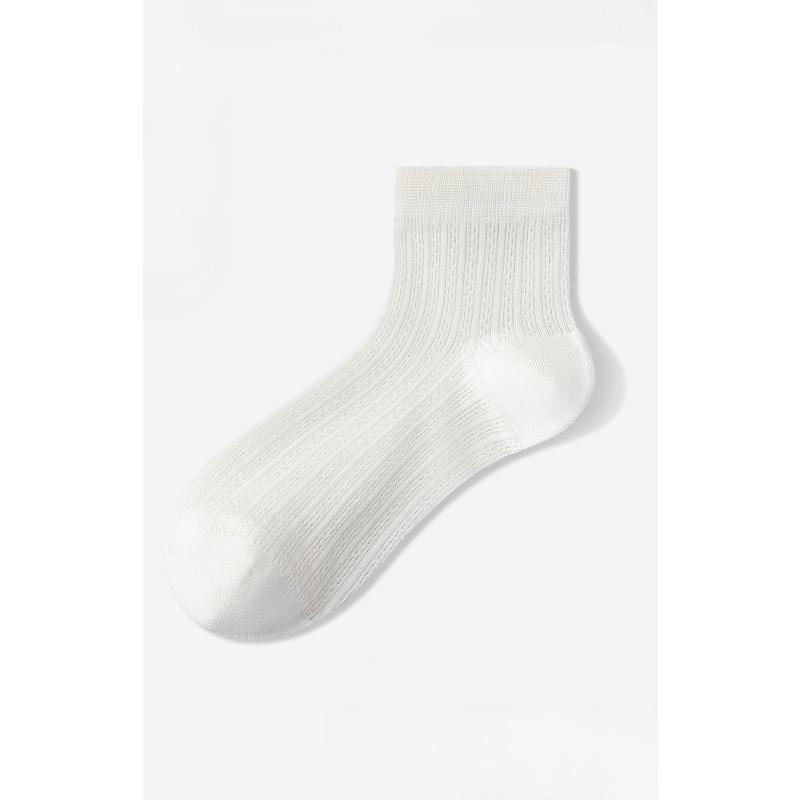 Silk Stockings for Summer Women - Thin Style, Breathable Mesh, Antibacterial, Cool Feeling Short Socks, Cotton-free Cotton Fabric
