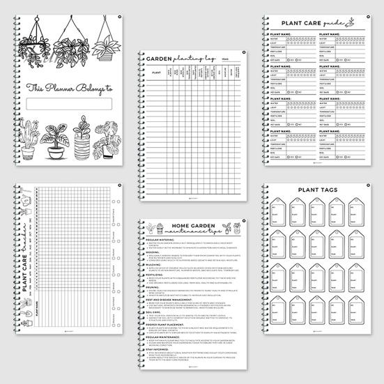 1 stk/2 stk Hageplanlegger Notatbok Innendørs Plantepleie Journal Loggbok Plantevanningsskjema for å Holde Oversikt over Dine Stueplantedetaljer