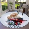 Billie Eilish Custom Name Round Area Rug,Carpet Rug for Living Room Bedroom Sofa Playroom Decor,Non-slip Floor Mat