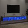 Vidaxl Szafki Tv, Z Led, 2 Szt., Szarość Betonu, 100X30X30 Cm