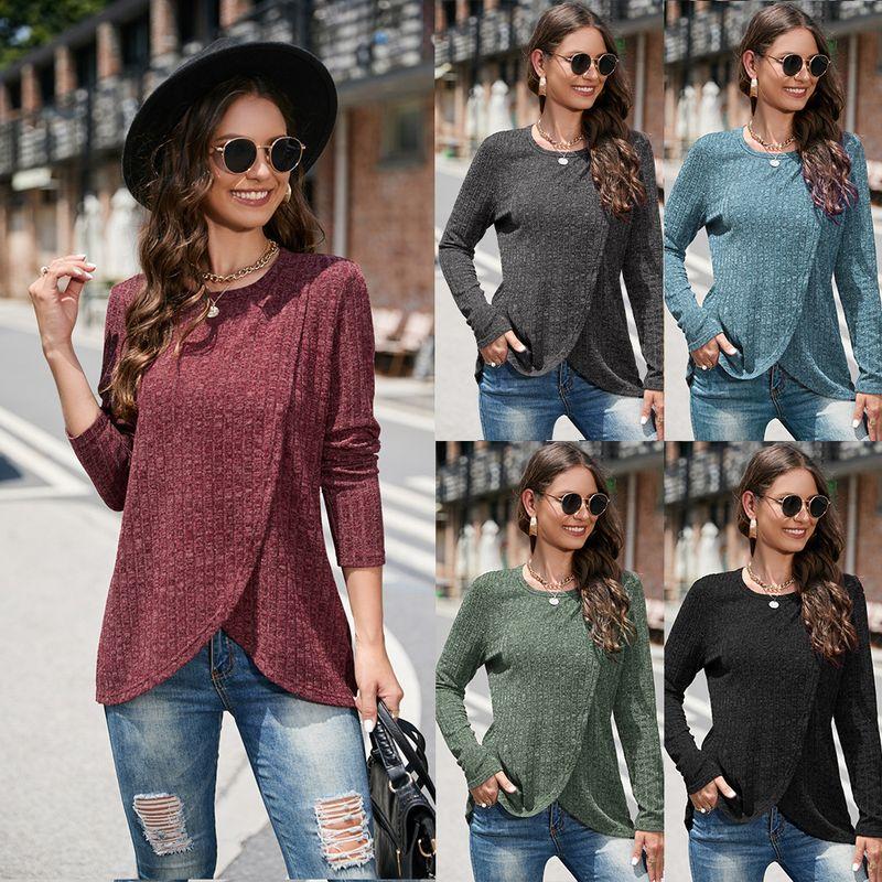 

2024 round Neck Split Oversized Top Women s Clothing Women s Clothing Green XXXL