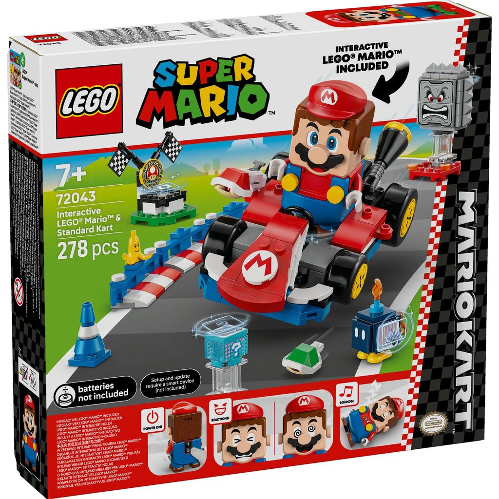LEGO Super Mario Mario Kart™ – LEGO® Mario™ and Standard Kart Toy, Birthday Present, Building Blocks, Boys, Girls, Children, Ages 7, 8, 9, Elementary