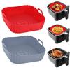 Reusable 9 Inch Silicone Air Fryer Pan Liner Baking Tray Oven Pizza Fried Chicken Silicone Basket Air Fryer Kitchen Accessories