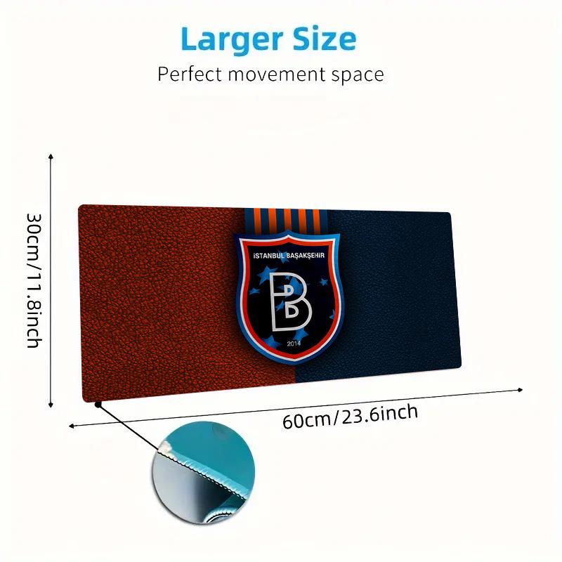 İstanbul Başakşehir Print  Cushion Non-slip Laptop Tablet Big Mousepad XXL Mat Mini PC Playmat With Lock edge