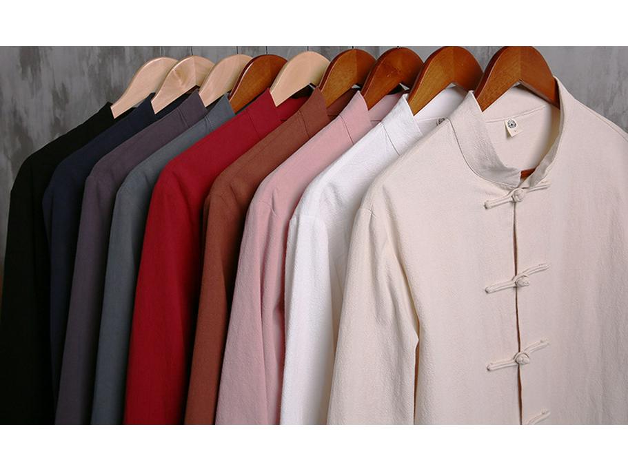 Pánská tangová košile s dlouhým rukávem v čínském stylu Retro ležérní bunda