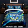 Warrington Wolves Design Bed Bedding Set 1 Duvet Cover + 2 Pillowcases Soft Breathable Household Bed Linens